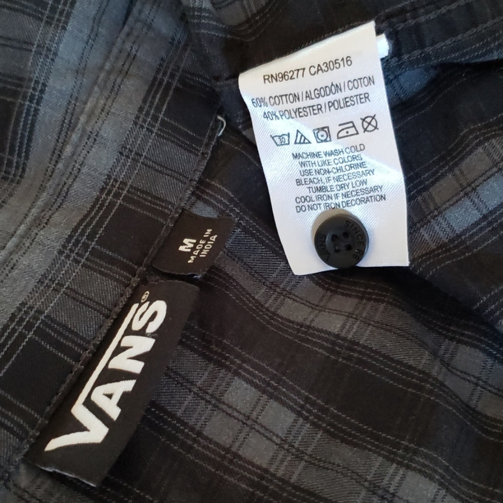 Vans Plaid Long Sleeve  Button Down Shirt - Picture 7 of 11